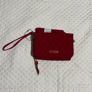 Vera Bradley Red Quilted Crossbody/Wristlet NWOT